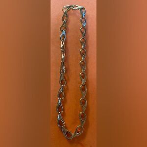 Women’s Necklace Gold Tone Chain Choker Tear Drops 16” Goth Grunge